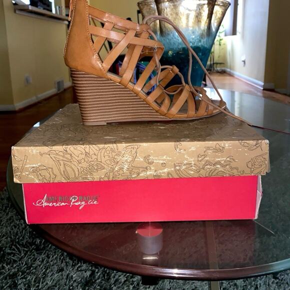 Brown Wedge Heels - Picture 3 of 3